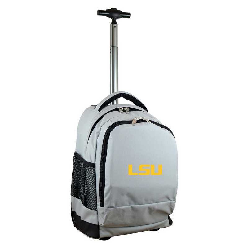 CLLSL780-GY: NCAA Louisiana Tigers Wheeled Premium Backpack